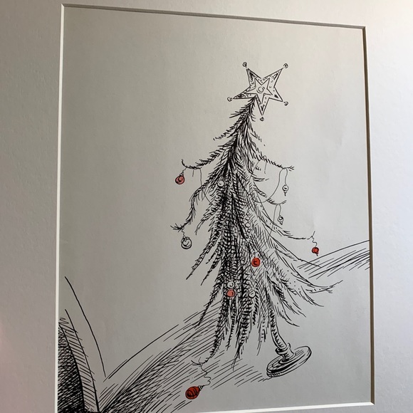 DR.SEUSS Litho (1957) 8x11" Matted 11x14"-GRINCH🌲 - Picture 3 of 6